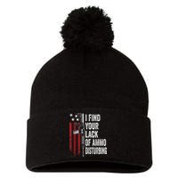 I Find Your Lack Of Ammo Disturbing Funny Gun Owner Joke Pom Pom 12in Knit Beanie