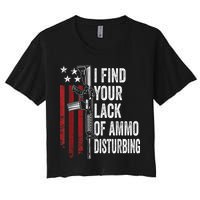 I Find Your Lack Of Ammo Disturbing Funny Gun Owner Joke Crop Top