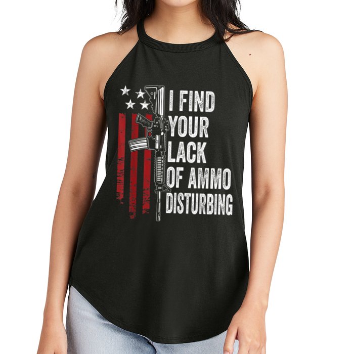 I Find Your Lack Of Ammo Disturbing Funny Gun Owner Joke Women's Perfect Tri Rocker Tank