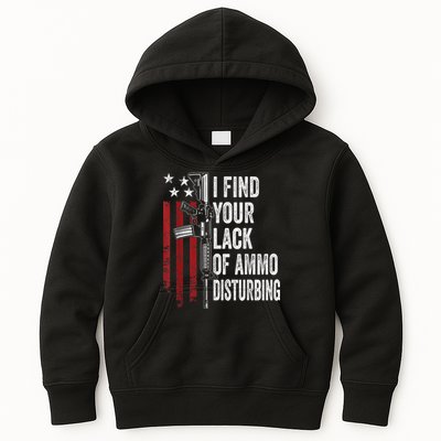 I Find Your Lack Of Ammo Disturbing Funny Gun Owner Joke Kids Hoodie