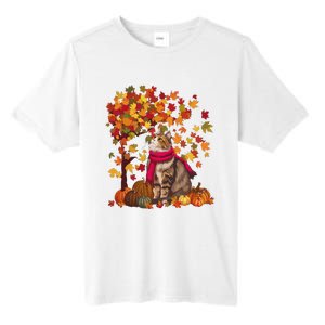 ItS Fall YAll Cat Leaf Fall Tree Hello Autumn Thanksgiving Tall Fusion ChromaSoft Performance T-Shirt