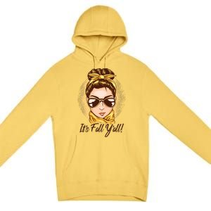 It's Fall Y'all Female Bun Premium Pullover Hoodie