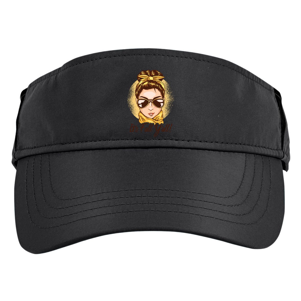It's Fall Y'all Female Bun Adult Drive Performance Visor