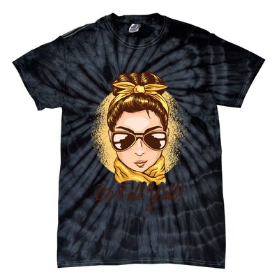 It's Fall Y'all Female Bun Tie-Dye T-Shirt