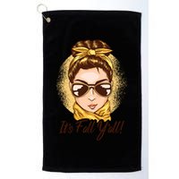 It's Fall Y'all Female Bun Golf Towel