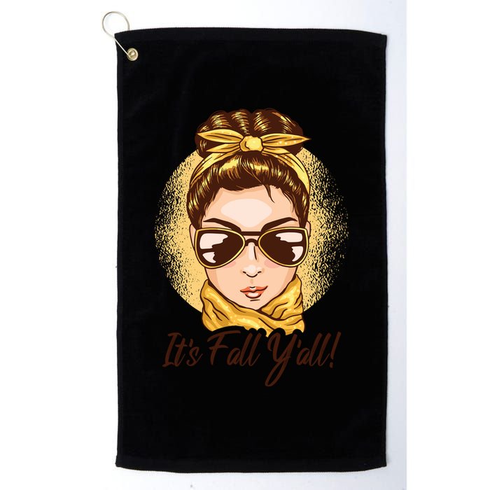 It's Fall Y'all Female Bun Golf Towel