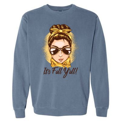 It's Fall Y'all Female Bun Garment-Dyed Sweatshirt