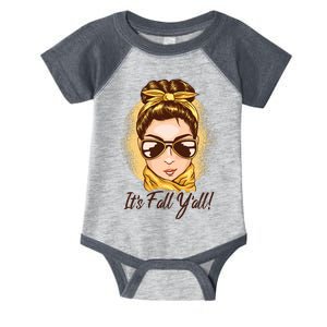 It's Fall Y'all Female Bun Infant Baby Jersey Bodysuit