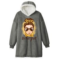 It's Fall Y'all Female Bun Hooded Wearable Blanket