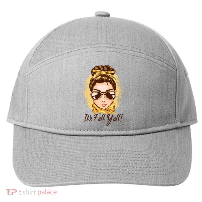 It's Fall Y'all Female Bun 7-Panel Snapback Hat