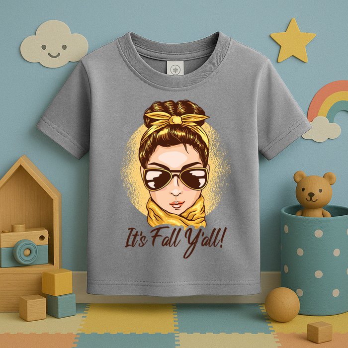 It's Fall Y'all Female Bun Toddler T-Shirt