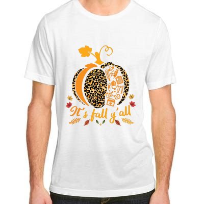 Its Fall Yall Fall Nurse Scrub Tops Leopard Pumpkin Nurse Adult ChromaSoft Performance T-Shirt