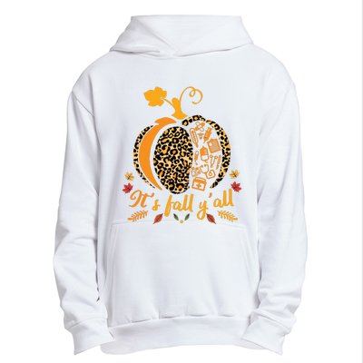 Its Fall Yall Fall Nurse Scrub Tops Leopard Pumpkin Nurse Urban Pullover Hoodie