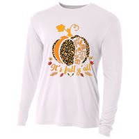 Its Fall Yall Fall Nurse Scrub Tops Leopard Pumpkin Nurse Cooling Performance Long Sleeve Crew