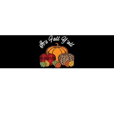 Its Fall YAll Pumpkin Leopard Print Autumn Women Girl Bumper Sticker