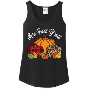 Its Fall YAll Pumpkin Leopard Print Autumn Women Girl Ladies Essential Tank