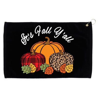 Its Fall YAll Pumpkin Leopard Print Autumn Women Girl Grommeted Golf Towel