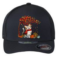 ItS Fall YAll Cat Leaf Fall Tree Hello Autumn Thanksgiving Flexfit Unipanel Trucker Cap