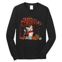 ItS Fall YAll Cat Leaf Fall Tree Hello Autumn Thanksgiving Long Sleeve Shirt