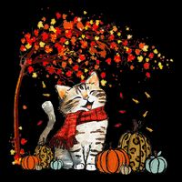 ItS Fall YAll Cat Leaf Fall Tree Hello Autumn Thanksgiving Drawstring Bag