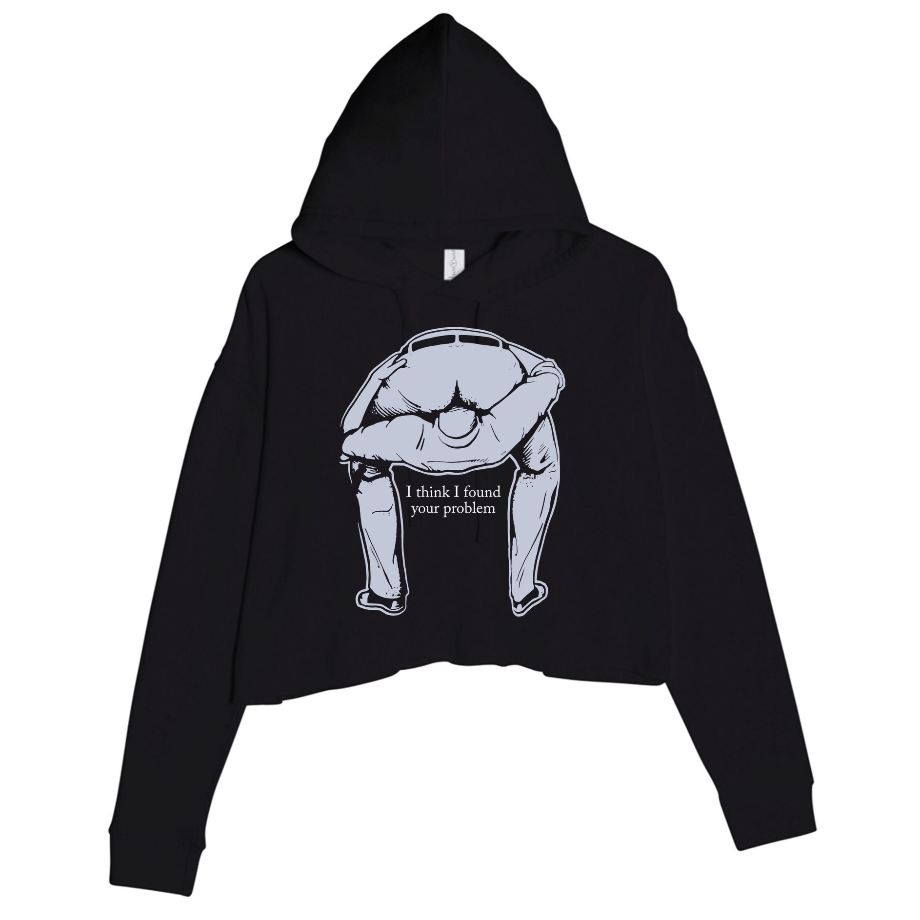 I Found Your Problem Funny Crop Fleece Hoodie