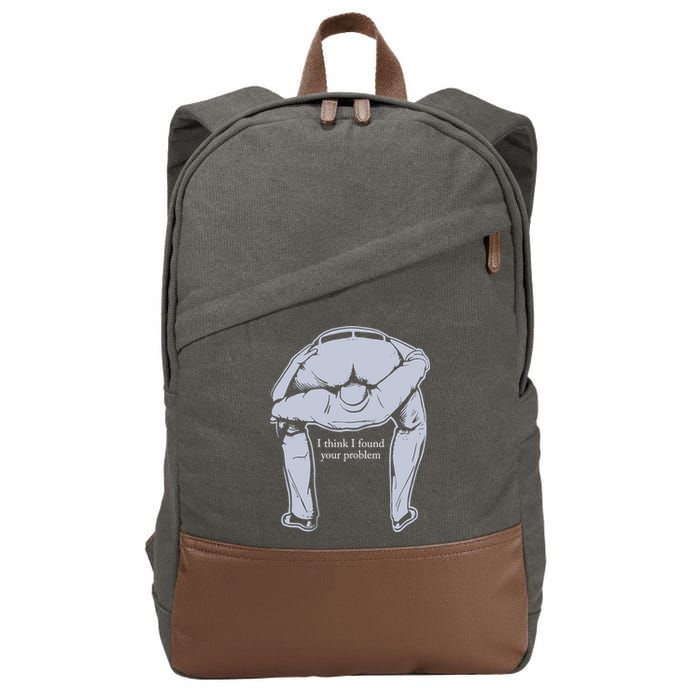 I Found Your Problem Funny Cotton Canvas Backpack