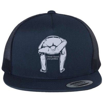 I Found Your Problem Funny Flat Bill Trucker Hat