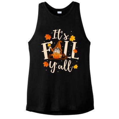 ItS Fall YAll Cute Gnomes Pumpkin Autumn Tree Fall Leaves Cool Gift Ladies PosiCharge Tri-Blend Wicking Tank