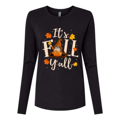 ItS Fall YAll Cute Gnomes Pumpkin Autumn Tree Fall Leaves Cool Gift Womens Cotton Relaxed Long Sleeve T-Shirt