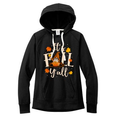 ItS Fall YAll Cute Gnomes Pumpkin Autumn Tree Fall Leaves Cool Gift Women's Fleece Hoodie