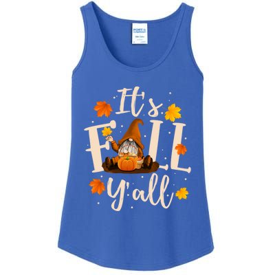 ItS Fall YAll Cute Gnomes Pumpkin Autumn Tree Fall Leaves Cool Gift Ladies Essential Tank