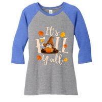 ItS Fall YAll Cute Gnomes Pumpkin Autumn Tree Fall Leaves Cool Gift Women's Tri-Blend 3/4-Sleeve Raglan Shirt