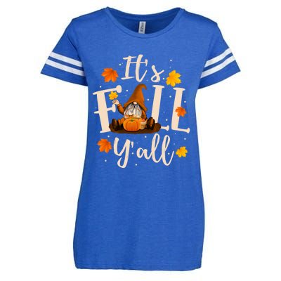 ItS Fall YAll Cute Gnomes Pumpkin Autumn Tree Fall Leaves Cool Gift Enza Ladies Jersey Football T-Shirt