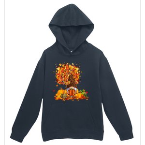 Its Fall Yall Cute Gnomes Pumpkin Autumn Tree Fall Leaves Urban Pullover Hoodie