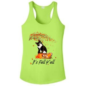 It's Fall Y'all Cute Black Cat Lovers Thanksgiving Halloween Ladies PosiCharge Competitor Racerback Tank