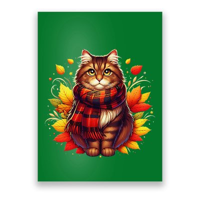 ItS Fall YAll Cat Leaf Fall Tree Hello Autumn Thanksgiving Poster