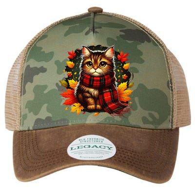 ItS Fall YAll Cat Leaf Fall Tree Hello Autumn Thanksgiving Legacy Tie Dye Trucker Hat