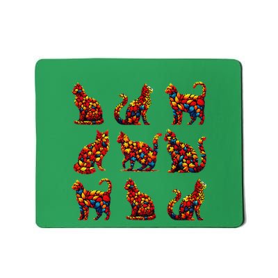ItS Fall YAll Cat Leaf Fall Tree Hello Autumn Thanksgiving Mousepad