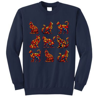 ItS Fall YAll Cat Leaf Fall Tree Hello Autumn Thanksgiving Tall Sweatshirt