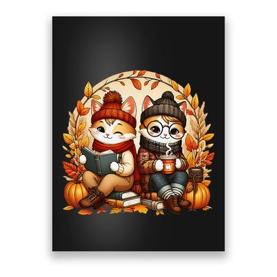 ItS Fall YAll Cat Leaf Fall Tree Hello Autumn Thanksgiving Poster