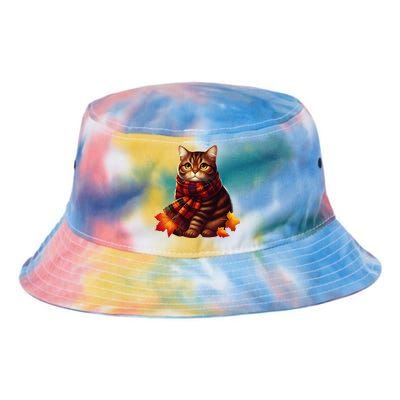 ItS Fall YAll Cat Leaf Fall Tree Hello Autumn Thanksgiving Tie Dye Newport Bucket Hat