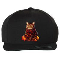 ItS Fall YAll Cat Leaf Fall Tree Hello Autumn Thanksgiving Wool Snapback Cap