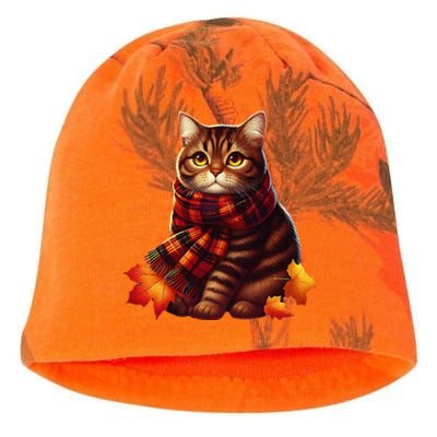 ItS Fall YAll Cat Leaf Fall Tree Hello Autumn Thanksgiving Kati - Camo Knit Beanie