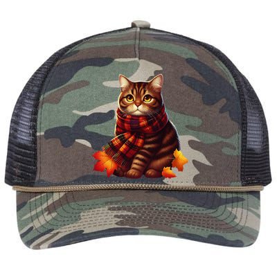 ItS Fall YAll Cat Leaf Fall Tree Hello Autumn Thanksgiving Retro Rope Trucker Hat Cap