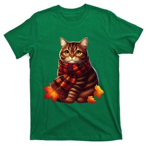 ItS Fall YAll Cat Leaf Fall Tree Hello Autumn Thanksgiving T-Shirt