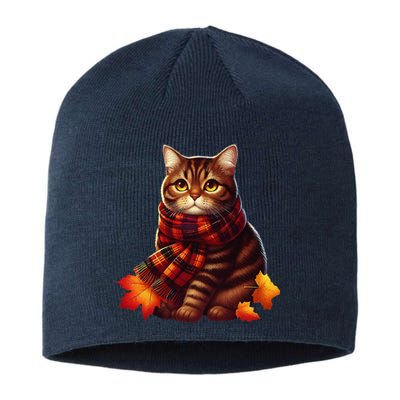 ItS Fall YAll Cat Leaf Fall Tree Hello Autumn Thanksgiving Sustainable Beanie