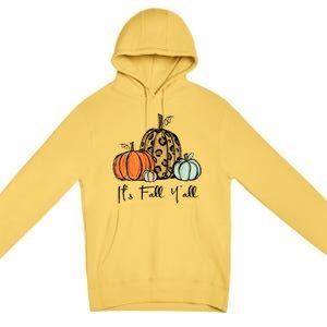 Its Fall Yall Graphic Shirt Women Thanksgiving Pumpkin Splicing Sleeve Fall Premium Pullover Hoodie