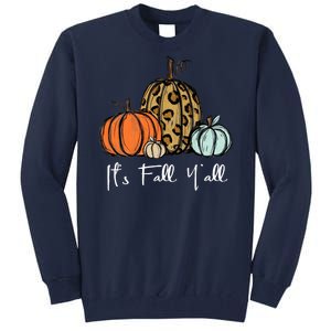 Its Fall Yall Graphic Shirt Women Thanksgiving Pumpkin Splicing Sleeve Fall Tall Sweatshirt