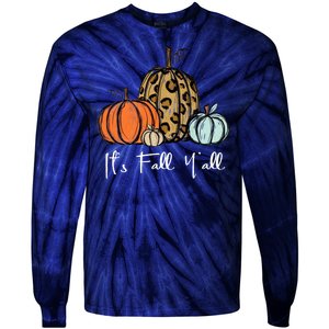 Its Fall Yall Graphic Shirt Women Thanksgiving Pumpkin Splicing Sleeve Fall Tie-Dye Long Sleeve Shirt