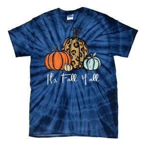 Its Fall Yall Graphic Shirt Women Thanksgiving Pumpkin Splicing Sleeve Fall Tie-Dye T-Shirt